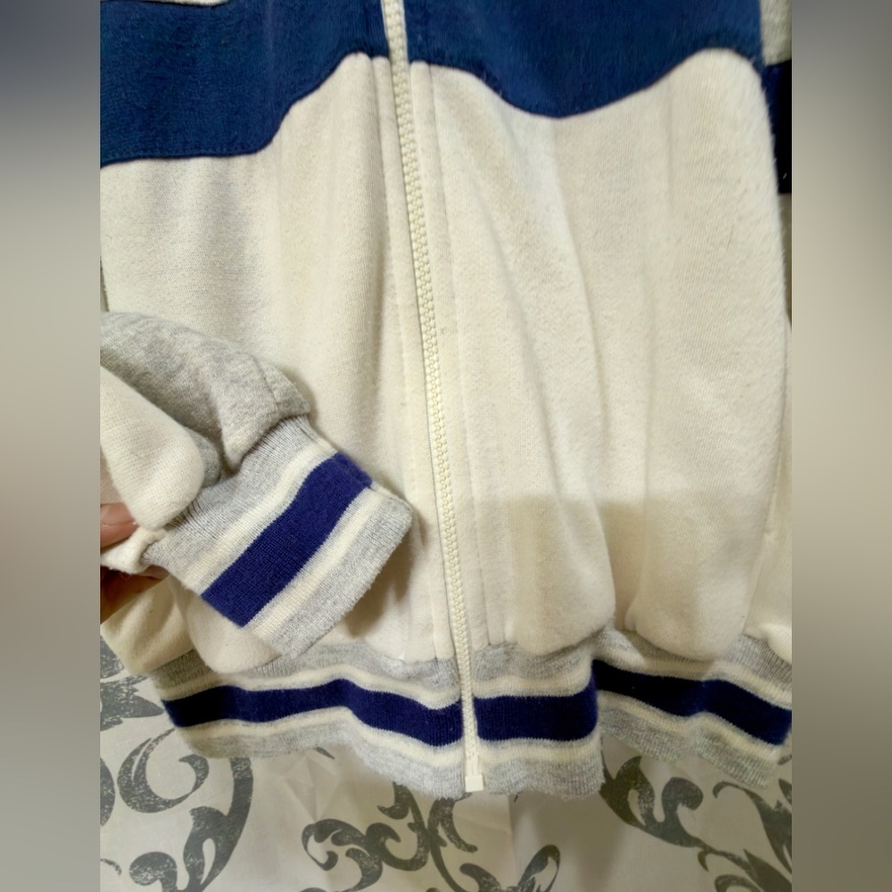 Vintage Christian Dior Monsieur Jacket Mens Full Zip Track 90s Blue White Sz M - Picture 3 of 4